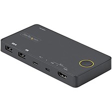 StarTech.com 2 Port Hybrid USB-A + HDMI & USB-C KVM Switch - Single 4K 60Hz HDMI picture