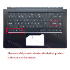 For MSI Modern 15 MS-1551 15.6in Upper Case Palmrest Keyboard Cover Black US picture