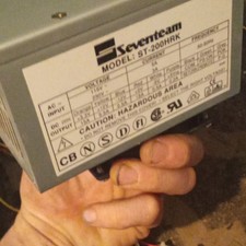 SEVENTEAM ST-200HRK 200W AT POWER SUPPLY W/POWER SWITCH CONNECTIOR picture