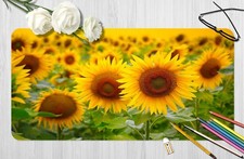 3D Golden Sunflower Flower Field 89 Non-slip Office Desk Mouse Mat Keyboard Game picture