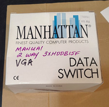 Manhattan VGA Data Switch 2-Way Universal Compatible MPN 3XHDDB15F picture