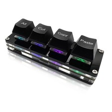 BTXETUEL Mini 4-Key Select-All Cut Copy Paste Macro Pad Ctrl A X C V Shortcut... picture