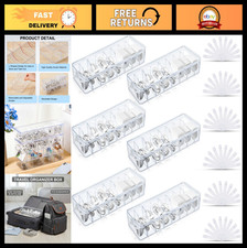 Clear Cord Organizer Box with Lid - 6 Pack, Cable Management Storage Solution picture