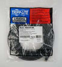 Tripp Lite N200-025-BK Cat6 RJ45 25ft Gigabit Black Molded Patch Cable picture