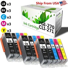 15 PK PGI270XL CLI271XL Ink Cartridge for Canon PIXMA MG7720 MG5722 White Silver picture