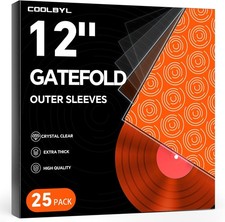 25ct Gatefold Vinyl Outer Sleeves, 12 Inch LP Record Standard, Transparency picture