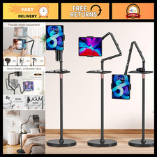Height Adjustable Tablet Floor Stand with Removable Tray for iPad & More picture