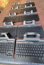 Lot of 10 Belkin Wired Keyboard & Tablet Stand For Apple iPad Lightning B2B130 picture