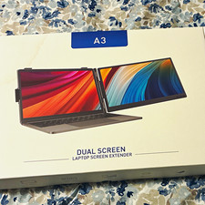 A3 Dual Screen Laptop Screen Extender Portable Dual Monitor, Black picture