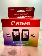 Canon GENUINE PG-260 CLI-261 New Complete Set + Extra PG-260 Black -3 Inks Total picture