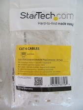 (BAG OF 50 NEW) StarTech Cat6 RJ45 Standard Modular Plug Connectors CRJ45C6STR50 picture