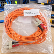 SC to SC Fiber Patch Cable 7m Multimode Duplex Orange Berktek Network picture