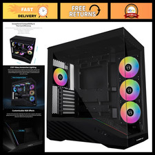 Mid-Tower PC Case ATX - Sleek Black Design, Excellent Cooling, Easy Cable Manage picture
