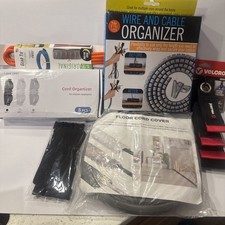 6pc Bundle Wire & Cord Organizer Deal. Brand New Floor Cord Cover. Velcro. picture