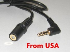 6 ft 4-Pole 3.5mm Male Right Angle to 3.5mm Female Stereo Headphone Audio Cable picture
