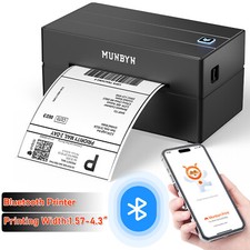 MUNBYN Bluetooth Label Printer 4x6 Thermal Shipping Label Printer for USPS FedEx picture
