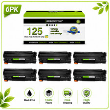 6PK High Yield 125 Toner Cartridge for Canon ImageClass LBP6000 LBP6030w MF3010 picture