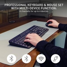 CHERRY Stream Desktop, Wireless Keyboard & Mouse Combo Black.. picture
