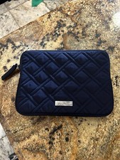 VERA BRADLEY Quilted Mini Pouch With Zipper 9X6 Navy Blue picture