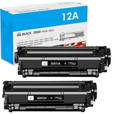 2-PK/PACK Q2612A Toner Cartridge HP 12A LaserJet 1012 1010 1018 1020 3030 3020 picture