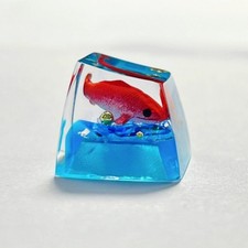 Koi Fish Artisan Resin Keycap Handmade Custom MX Cherry Mechanical Keyboard picture