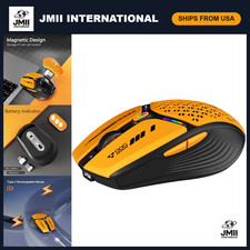 Wireless Bluetooth Mouse, USB-C Rechargeable Mice for Laptop - Orange Color picture