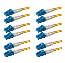 6-Pack 1 Meter Singlemode Duplex LC to LC Fiber Patch Cable Fast USA Shipping picture