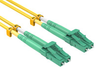 2m LC/APC to LC/APC Fiber Patch Cable Single Mode OS2 9/125 Duplex Green picture