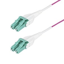 Startech 10m (33ft) LC to LC (UPC) OM4 Multimode Fiber Optic Cable, Erika Vio... picture