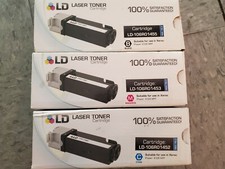 SET of (3) LD Comp Replacement Xerox 106R01452,53,55 Cyan magenta Black toner picture