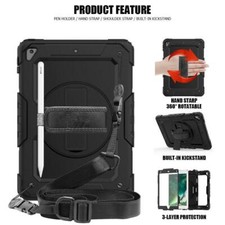 Rotatable Kickstand & Hand Strap Shoulder Strap For NEW iPad 10.2'' 2020 8th Gen picture