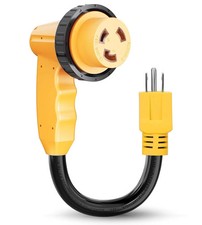 30 Amp To 110V RV Adapter NEMA 5-15P Male To L5-30R Female Power Cord Camping picture