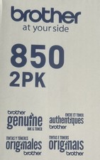 Brother TN-850 Twin Pack Black High Yield Toner Cartridges - 2 PK - New Sealed picture