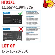 🧡LOT OF 1-30x HT03XL Battery For HP Pavilion L11421-2C2 L11119-855 15-CS 15-DA picture
