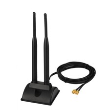 Dual WiFi Antenna 2.4GHz 5GHz Magnetic RP SMA for Wireless Router Mobile Hotspot picture