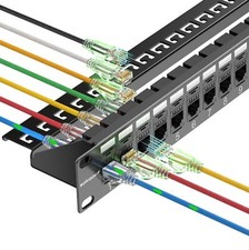 Patch Panel 24 Port Cat6 with Coupler Keystone, Cat6 Network Patch Panel 10G ... picture