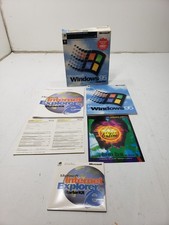 Vintage Microsoft Windows 95 Upgrade CD-ROM Complete Big Box IE Starter Kit picture
