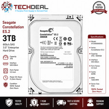 NEW Seagate Constellation ES.2 3TB ST33000650SS SAS 6Gb/s 7200RPM HDD Zero Hours picture