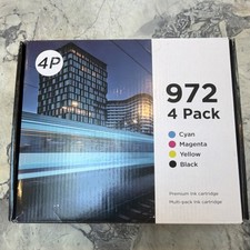 INK4U 972X Premium Ink Cartridge 4 Pack Black Cyan Magenta Yellow for HP Inkjet picture