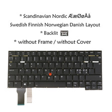 Nordic Keyboard For Lenovo ThinkPad X1 Extreme Gen 4 / Gen 5, T14s Gen 2 Backlit picture