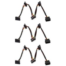 3x Molex 4 Pin to 4x Serial ATA SATA 2 II SATA2 15Pin HDD Hard Drive Power Cable picture