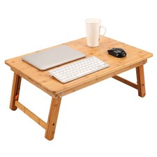 Large Size Laptop Tray Desk Nnewvante 25.6x17.7in Bamboo Floor Desk Low Table picture