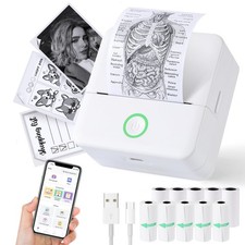 cudinham Mini Sticker Printer, X6 Print Pod with 10 Rolls Thermal Paper picture