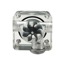PC Liquid Cooling Flow Indicator Square Acrylic Black Impeller G1/4 picture