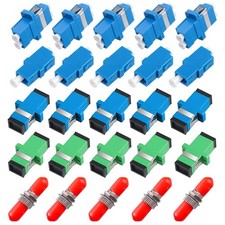 Fiber Optic Couplers Kit SC/UPC SC/APC ST LC Cable Connector 5 Style 23 PCS picture