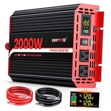 2000W Power Inverter 12V DC to 110V/120V AC with LCD Display for 12V-2000W-RE picture