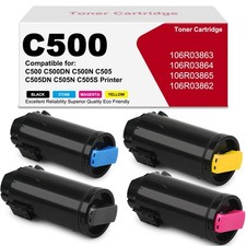 4 Pack Toner Cartridge Set KCMY for Xerox VersaLink C500 C500DN C505 C505DN picture