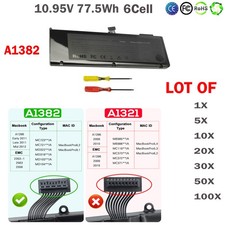 LOT A1382 Battery for Apple MacBook Pro Unibody 15