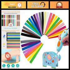 320 Pcs 3D Pen Filament Refills - 32 Colors, Low-Temp PCL, Glow in Dark, Drawing picture