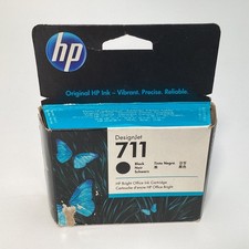Genuine HP 711 CZ133A Black DesignJet Ink Cartridge 80ml Exp 08/2026 - Sealed picture